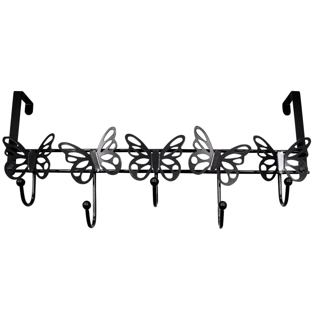 Türgarderobe Butterfly schwarz pulverbeschichtet Metall B/H/T: ca. 48x22x5 cm