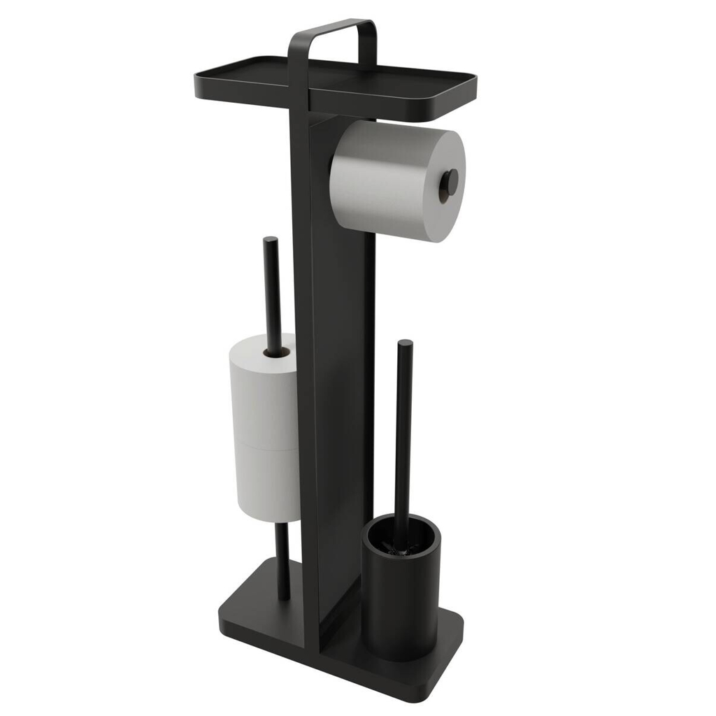 POCOline Stand-WC-Garnitur schwarz Edelstahl