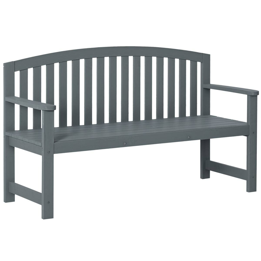 Outsunny Gartenbank grau Holz B/H/L: ca. 51x85x143 cm