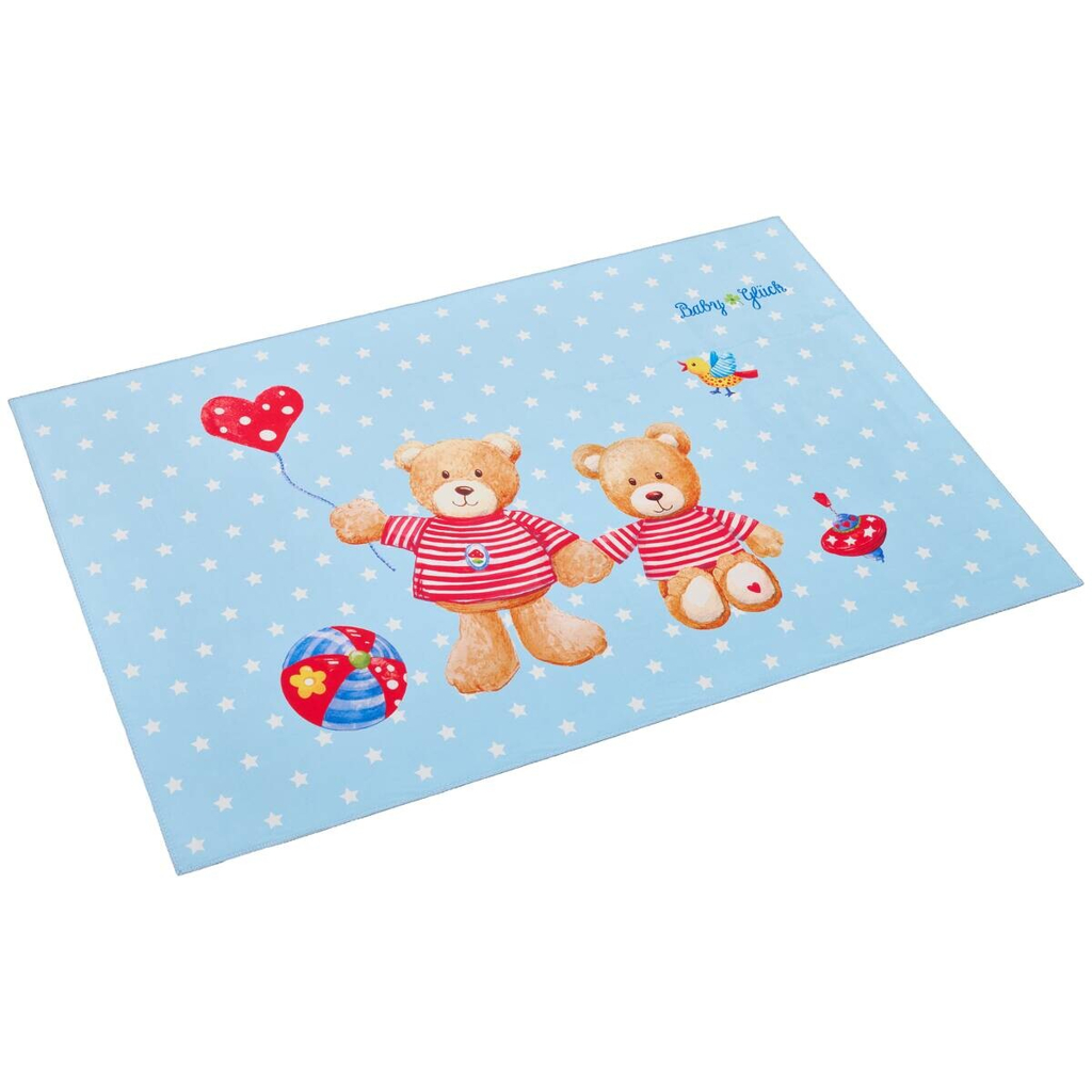 Baby Glück Kinderteppich blau B/L: ca. 100x160 cm