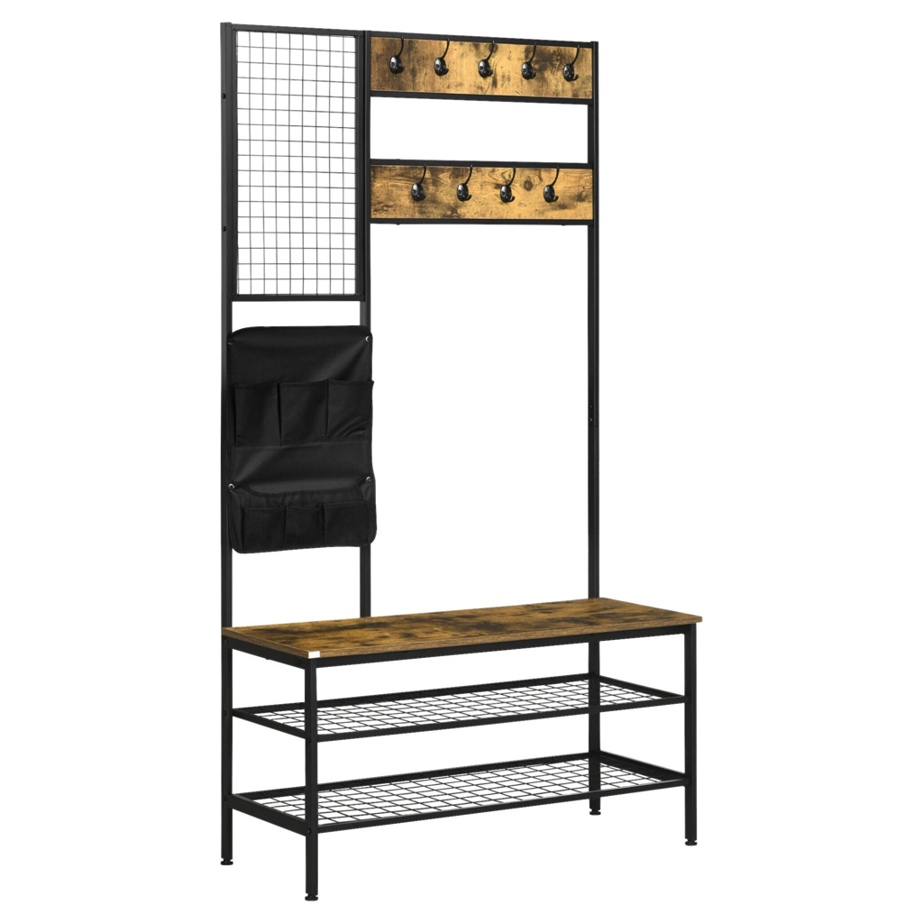 HOMCOM Garderobe braun Spanplatte B/H/L: ca. 40x100x185 cm