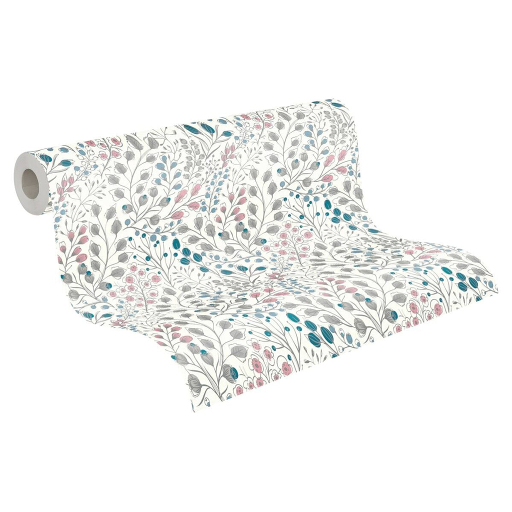 Vliestapete Attractive 2 Floral weiß B/L: ca. 53x1005 cm