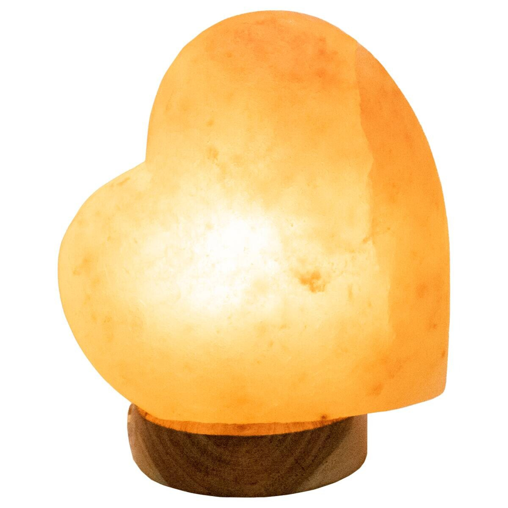 GLOBO Salzkristallleuchte Stone 28308 natur Holz H: ca. 19 cm 1 Brennstellen