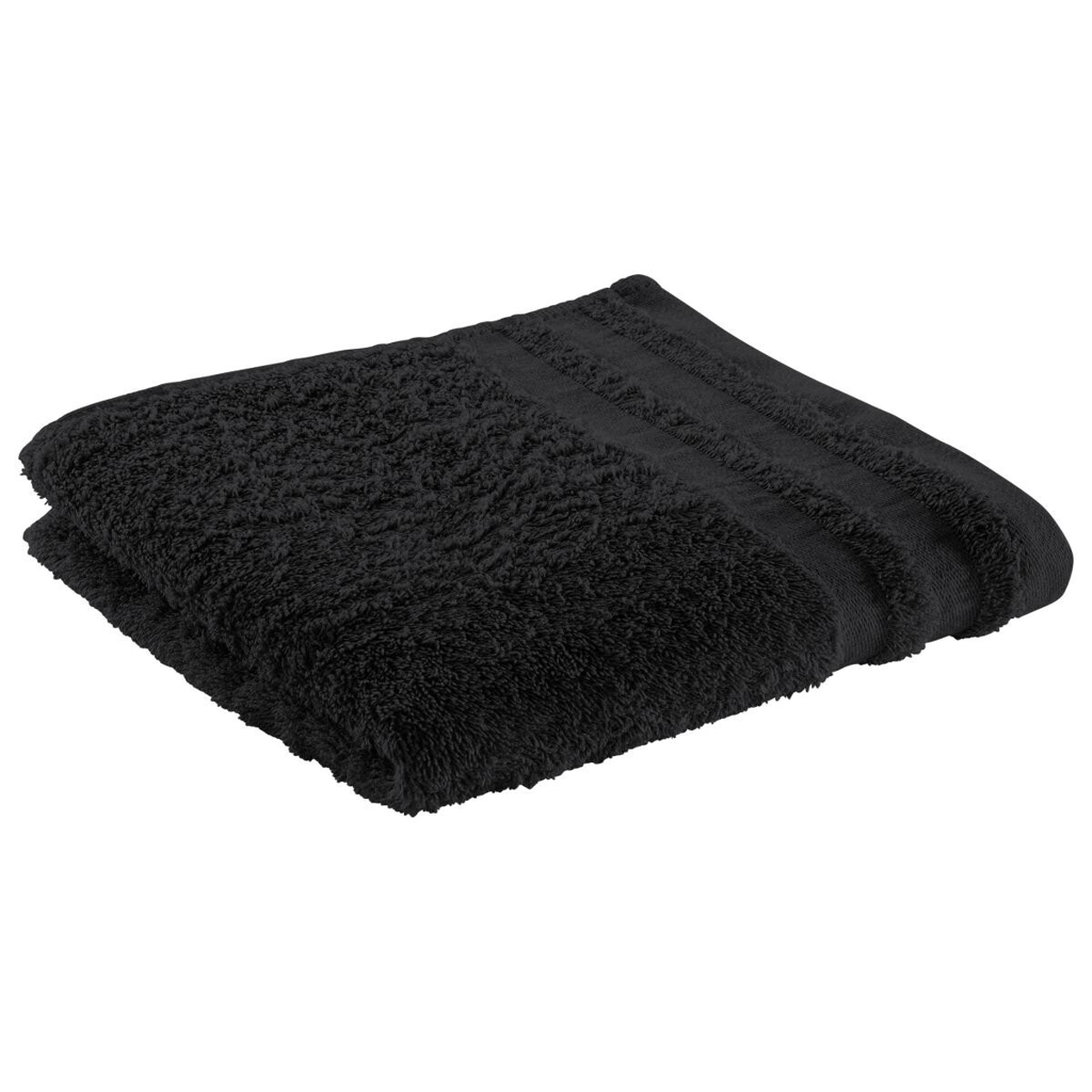 Handtuch Miami schwarz Baumwolle B/L: ca. 50x100 cm