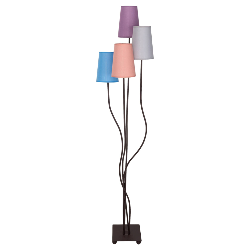 Näve Leuchten Stehlampe 2040962 multicolor Textil Metall B/H/T: ca. 34x138x43 cm 4 Brennstellen