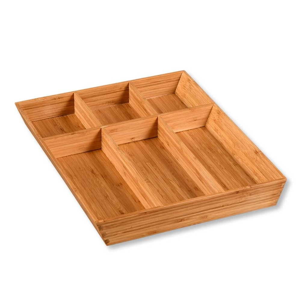 Kesper Besteckkasten braun Bambus B/H/L: ca. 35x5x43 cm
