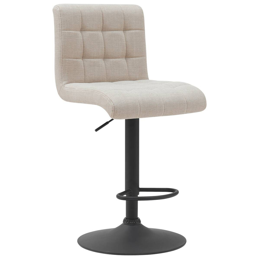 Barhocker Erika beige Microfaser Webstoff B/H/T: ca. 47x93x57 cm
