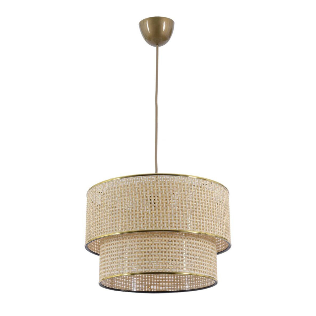 Opviq Pendelleuchte Hazeran weiß ecru Baumwolle B/H/T/L/D: ca. 30x70x30x30x30 cm E27 1 Brennstellen