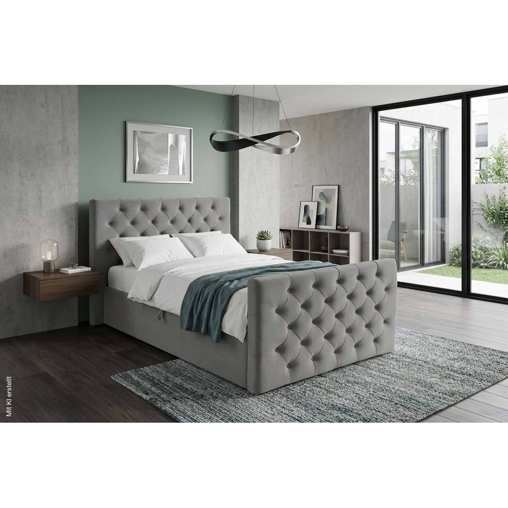 Boxbett Glow graubraun Liegefläche B/L: ca. 140x200 cm