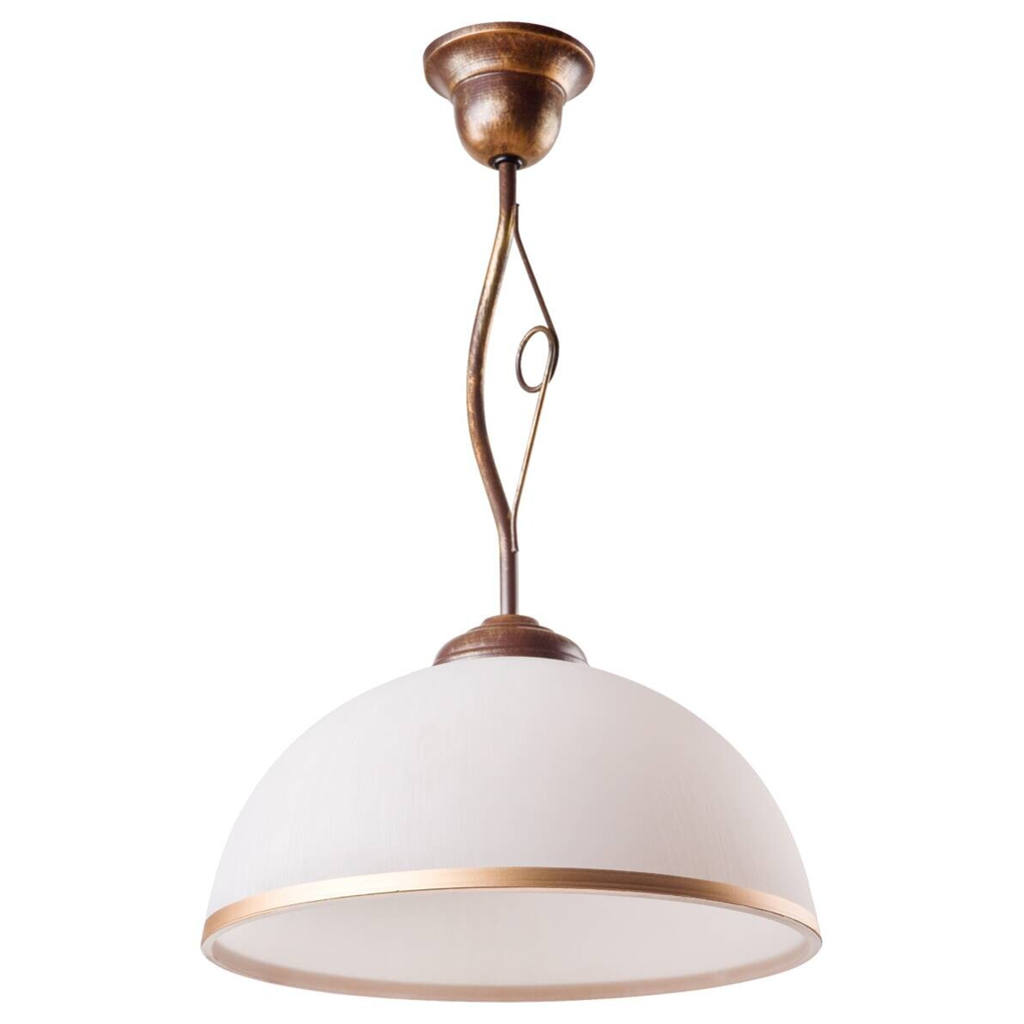 Lamkur Pendelleuchte Retro II braun Stahl Glas H/L: ca. 45x30 cm E27 1 Brennstellen