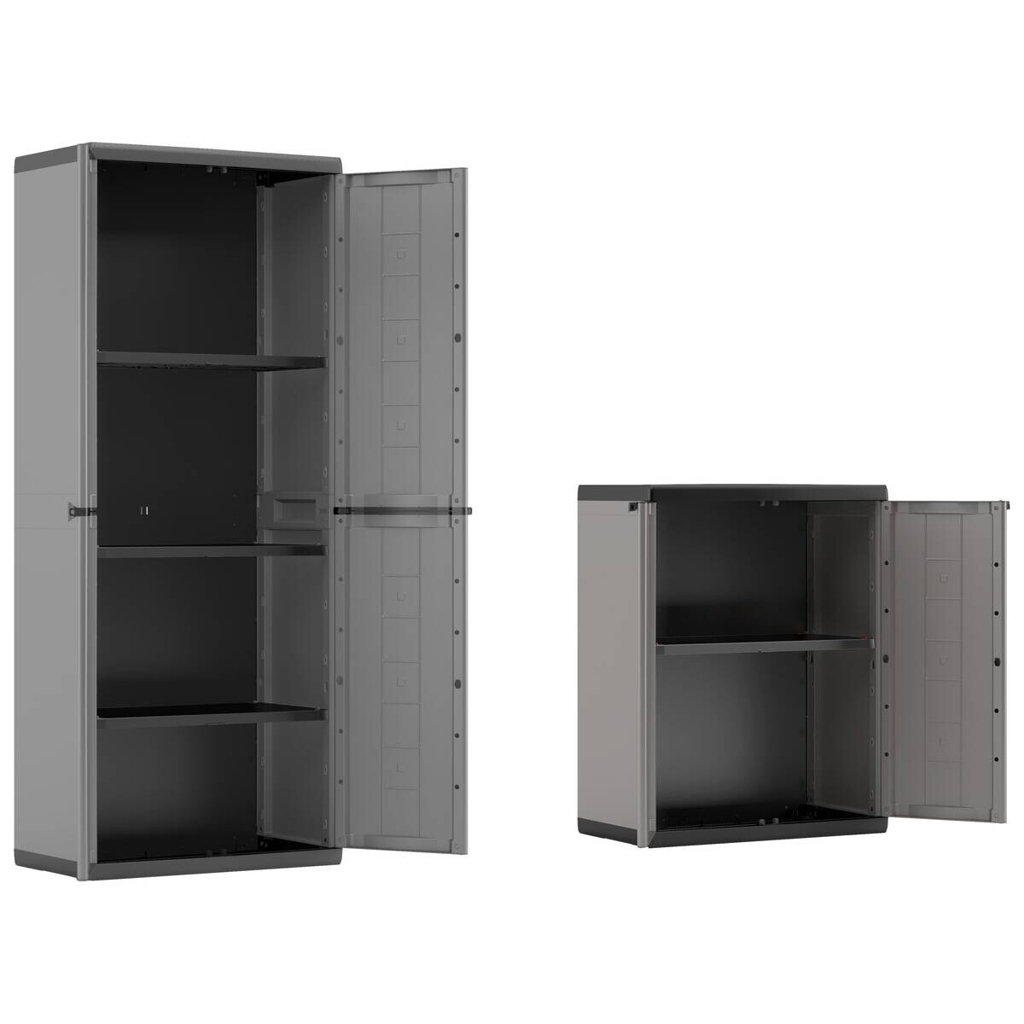 Keter Kunststoffschrank Jolly schwarz Kunststoff B/H/T: ca. 68x166x39 cm