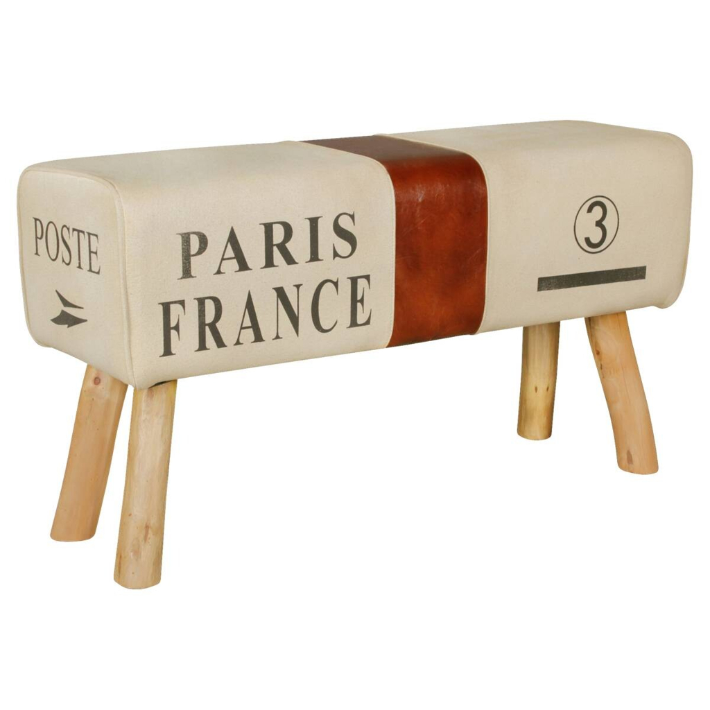 Wohnling Sitzbank beige B/H/T: ca. 91x51x30 cm