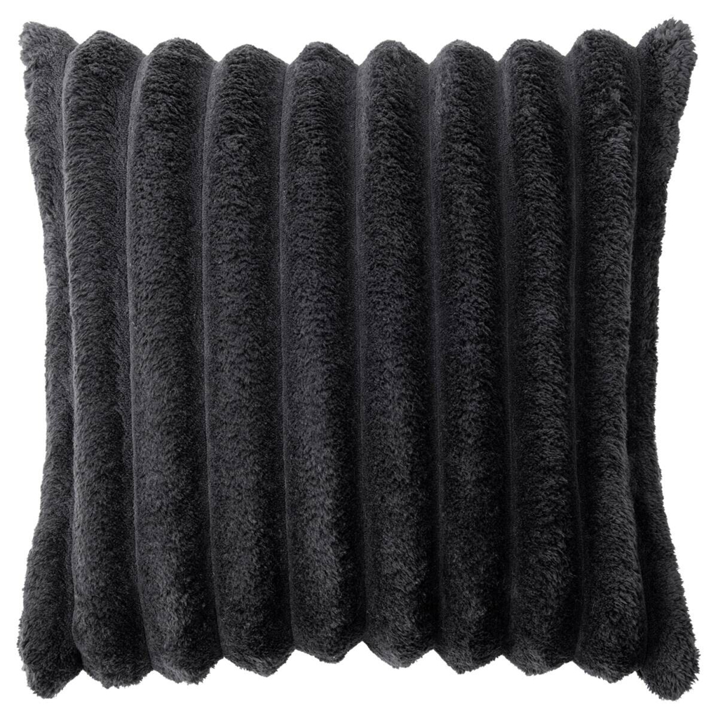 Dekokissen Luxus Flanell schwarz Polyester B/L: ca. 45x45 cm