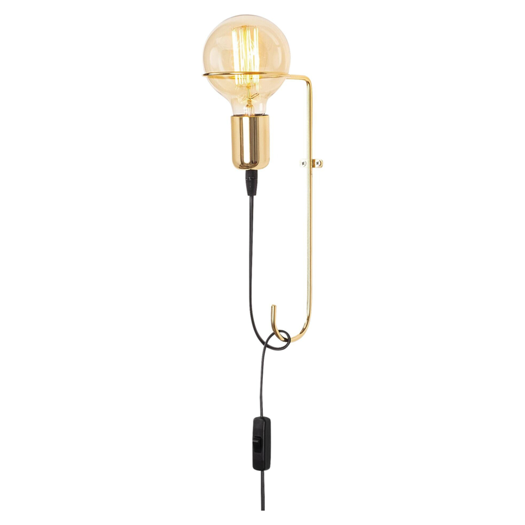 Opviq Wandleuchte Pota gold Eisen B/H/T/L: ca. 15x30x15x9 cm E27 1 Brennstellen