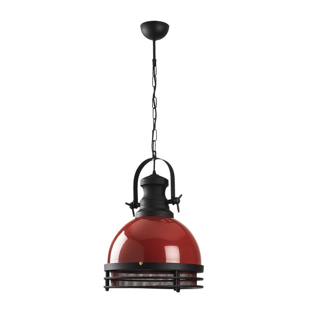 Opviq Pendelleuchte Saglam-3762 rot schwarz B/H/T/L/D: ca. 32x144x32x32x32 cm E27 1 Brennstellen