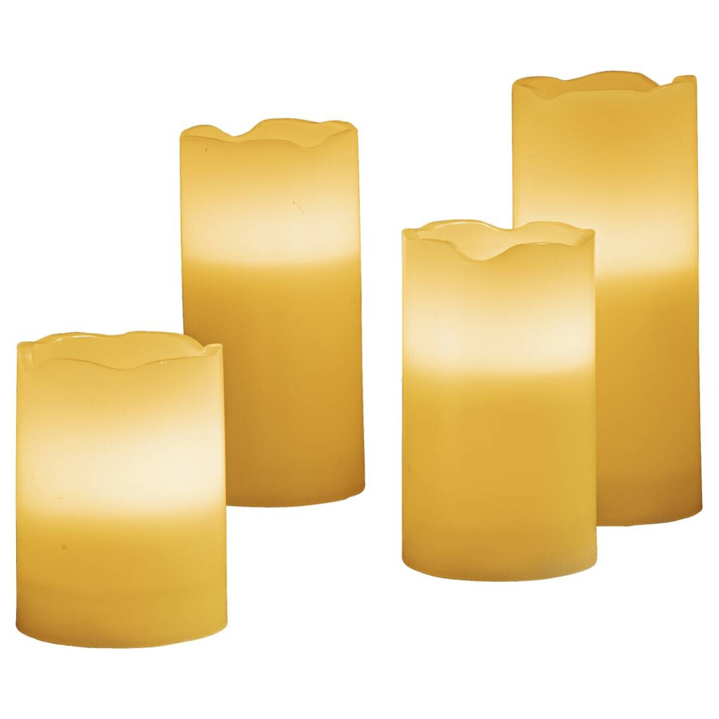 LED-Kerzen 4er Set warmweiß