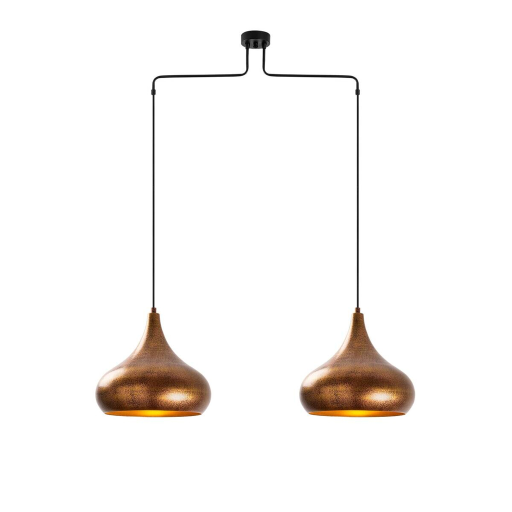 Opviq Pendelleuchte Muba-11551 Metall B/H/T/L: ca. 95x141x26x95 cm E27 2 Brennstellen