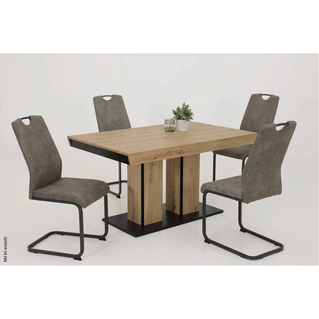 Hela Essgruppe Agnes I grau Eiche Holzwerkstoff B/H/T: ca. 220x76x90 cm 511216400