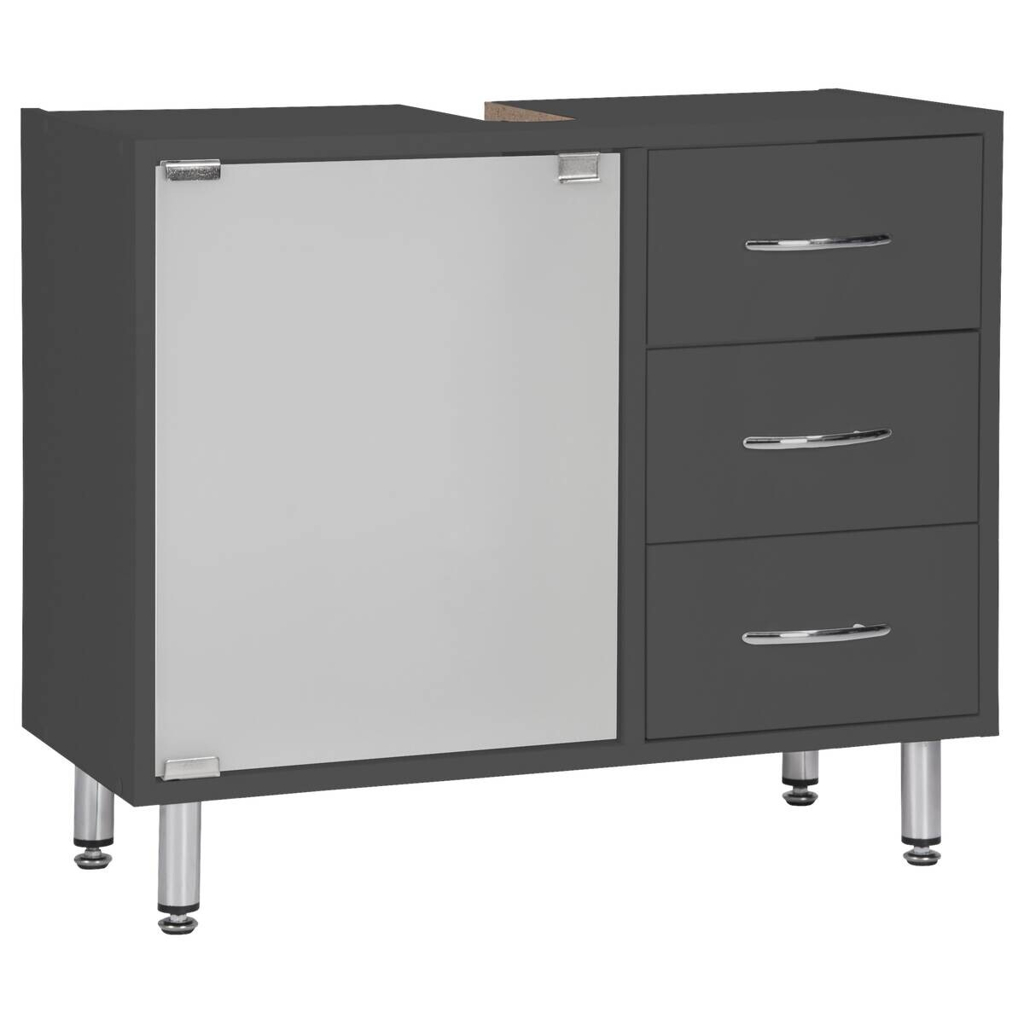 Waschbeckenunterschrank Lana anthrazit B/H/T: ca. 66x58x30 cm