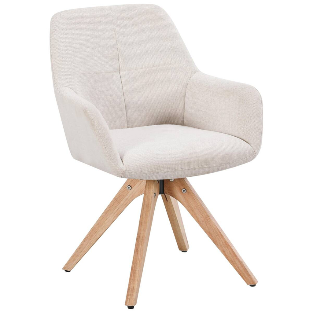 Armlehnstuhl Woody beige Webstoff B/H/T: ca. 62x85,5x64 cm