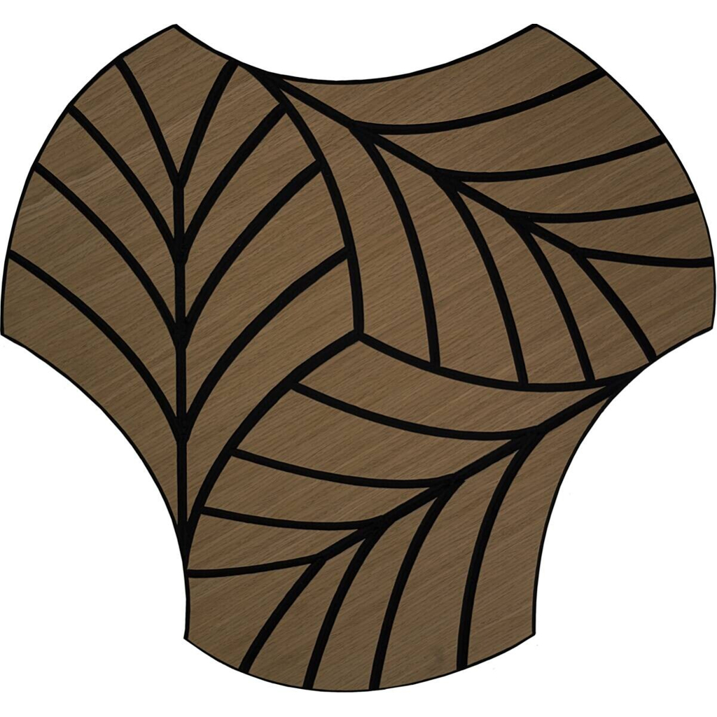 Wandpaneel braun B/H: ca. 64x60 cm