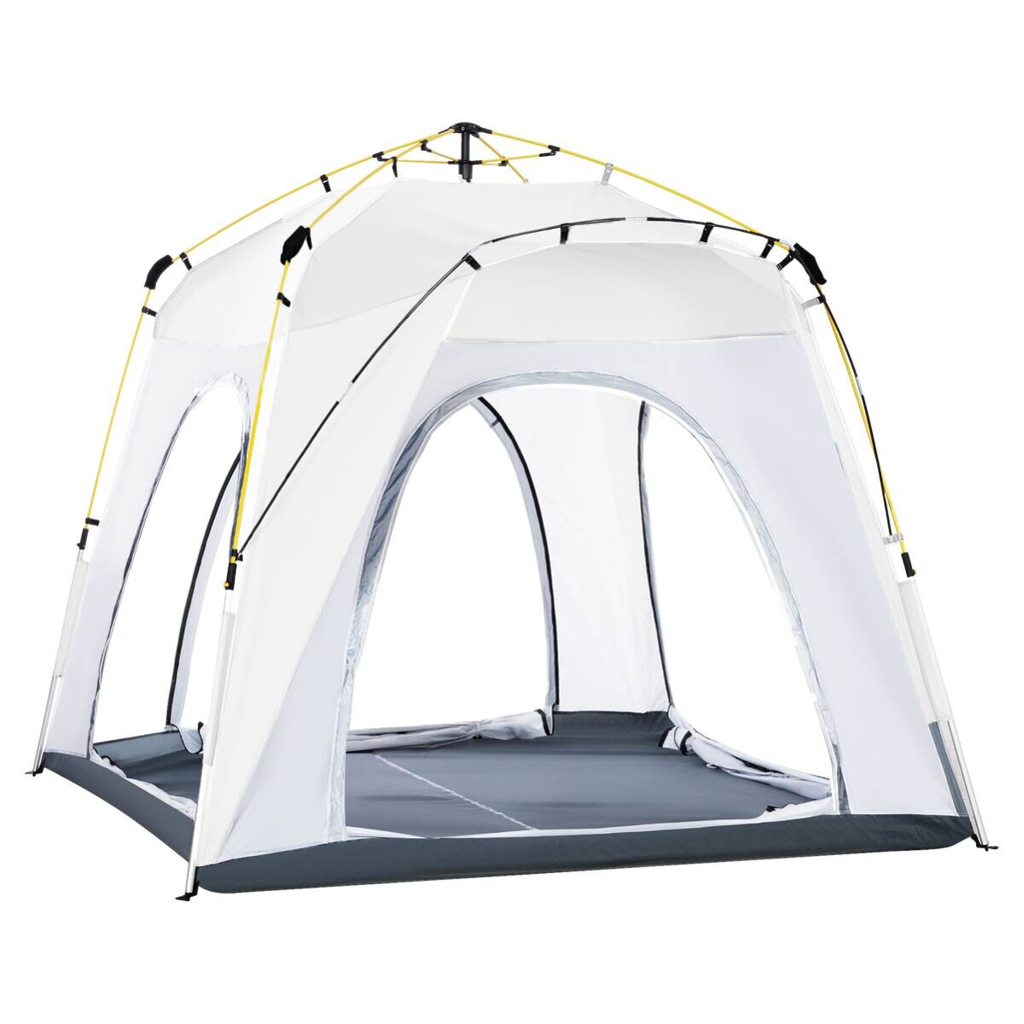 Outsunny Campingzelt hellgrau Aluminium B/H/L: ca. 240x199x240 cm