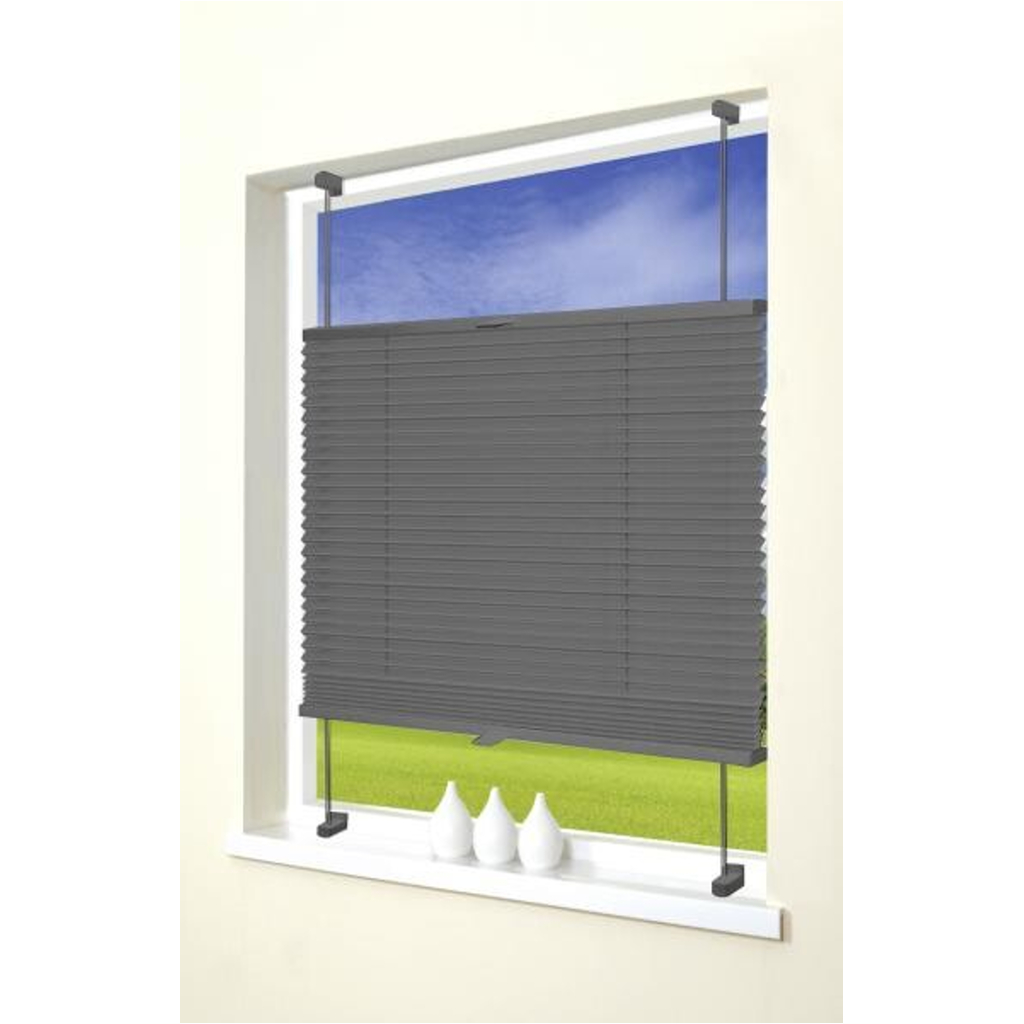 ACUS design collection Thermo Spann-Plissee Verdunklungsqualität anthrazit B/L: ca. 70x130 cm