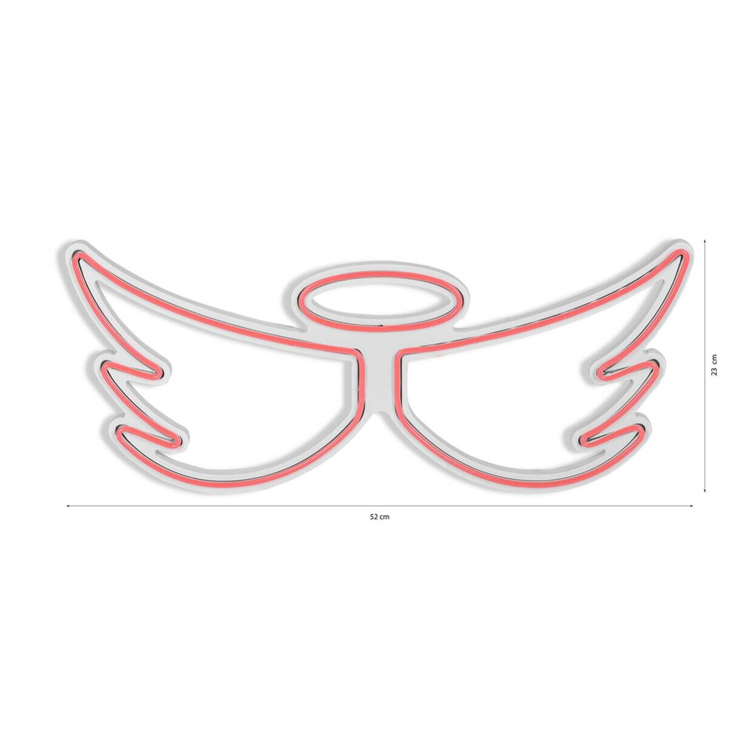Opviq LED-Wandleuchte rosa PVC B/H/T/L: ca. 52x23x2x52 cm