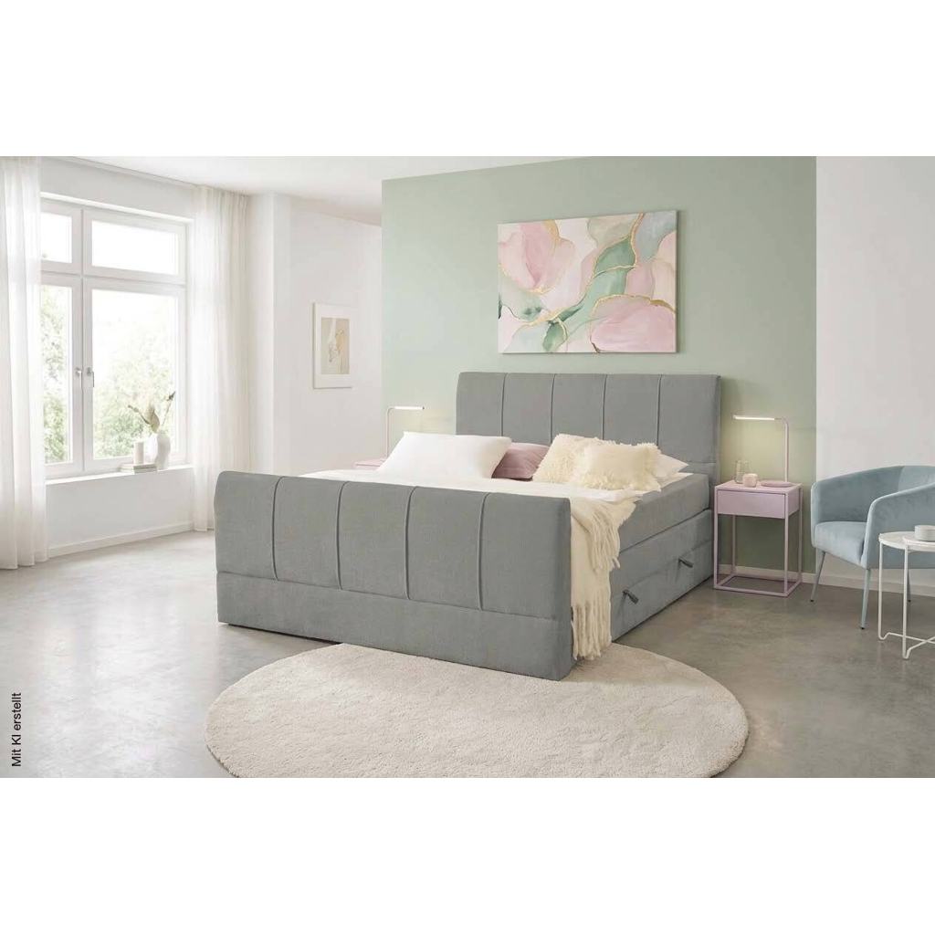 Boxspringbett Harmony grau Liegefläche B/L: ca. 160x200 cm