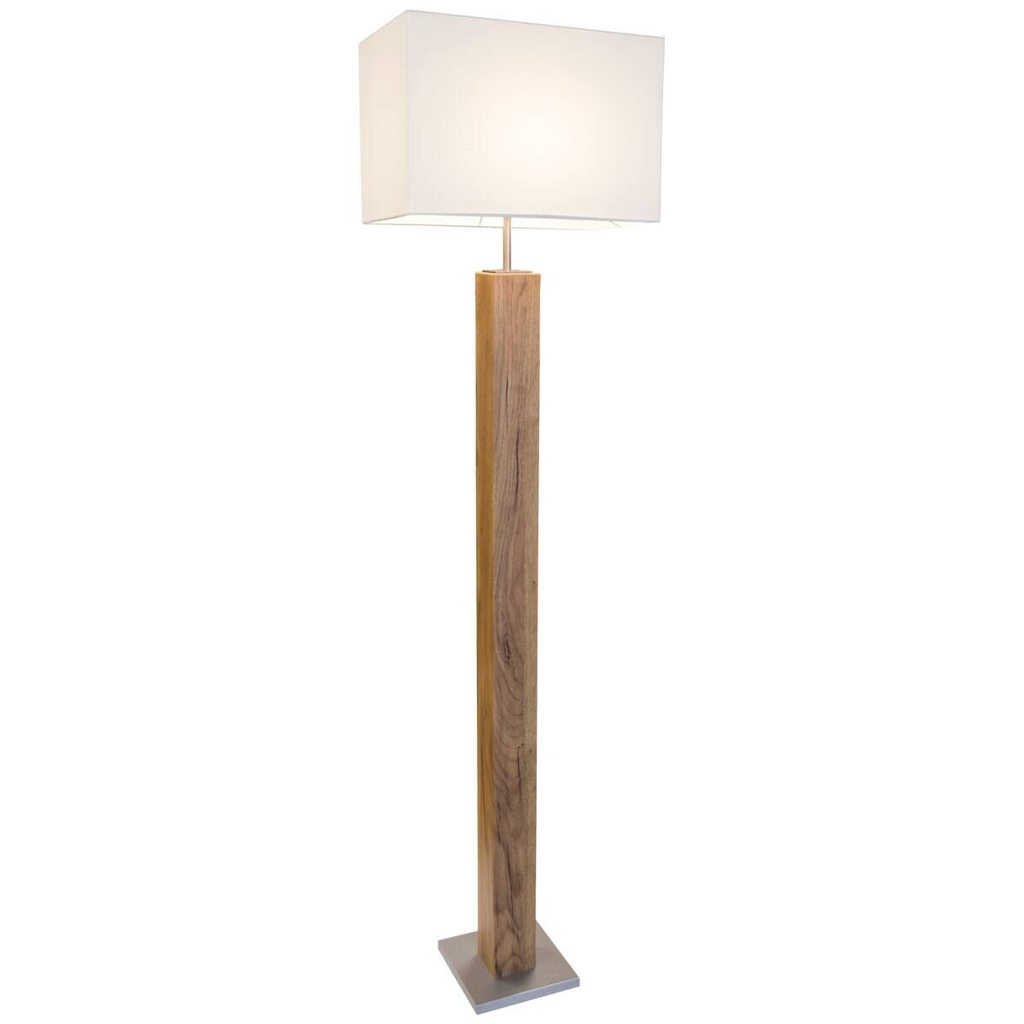 Nowa Stehlampe 41090146 silber natur MDF B/H/T: ca. 40x150x27 cm E27 1 Brennstellen