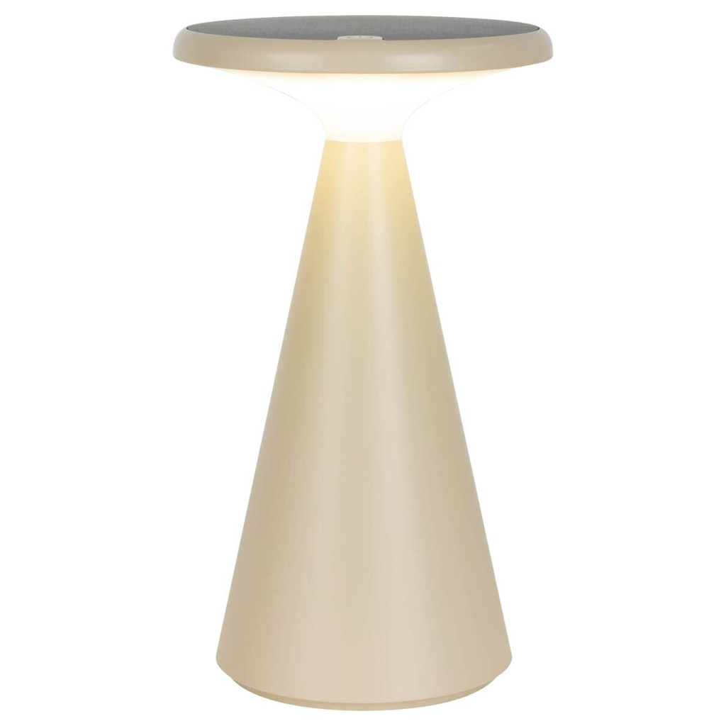 LED-Außentischleuchte beige B/H/T/D: ca. 11,5x20x11,5x11,5 cm
