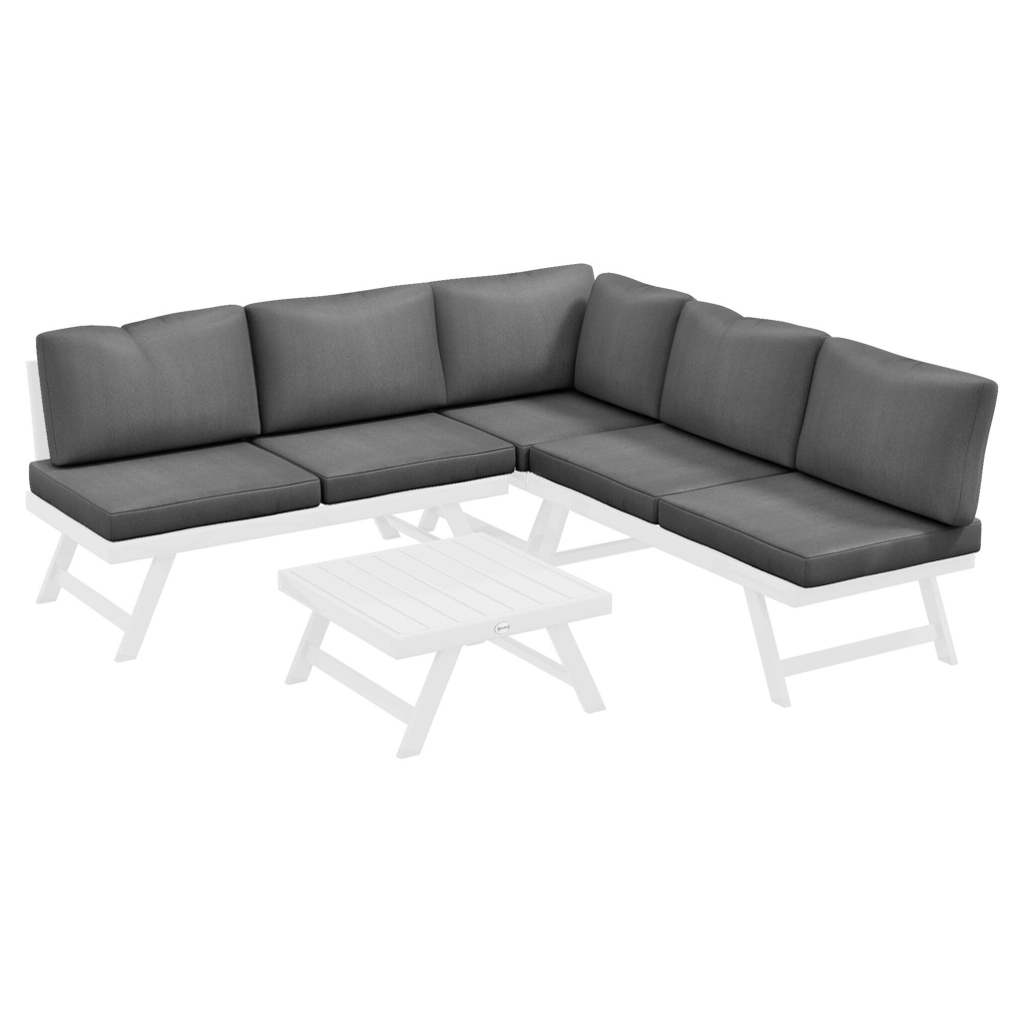 Outsunny Sitzgruppe grau Edelstahl B/H/L: ca. 61x115x65 cm