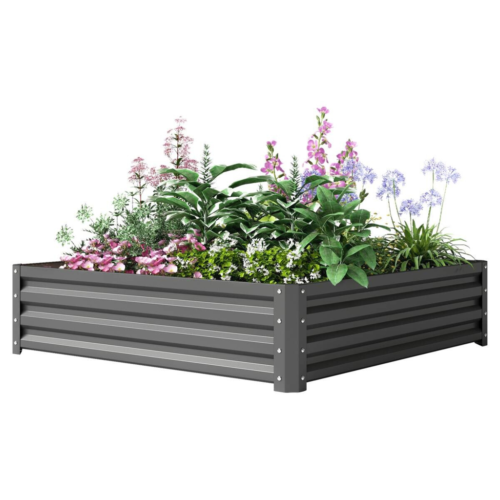 Outsunny Hochbeet hellgrau B/H/L: ca. 120x30x120 cm