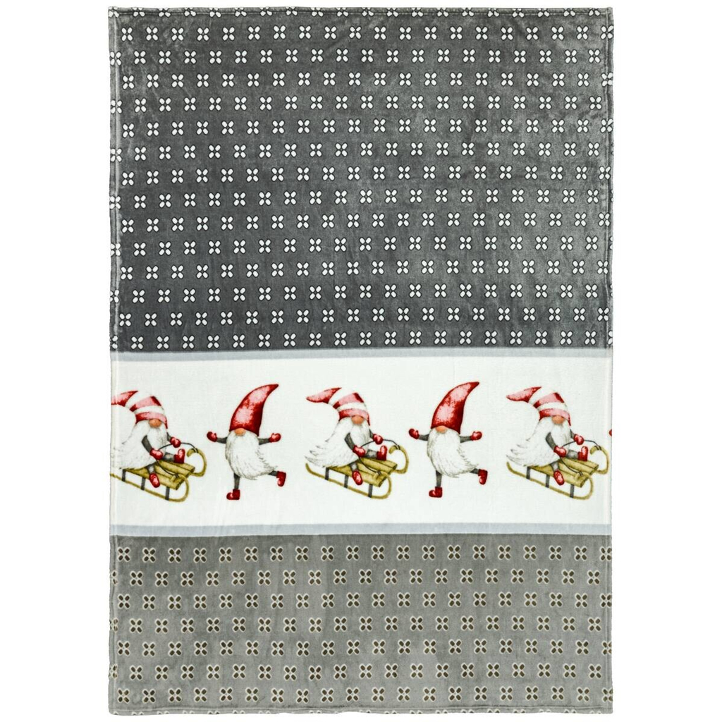 Wohndecke Flanell grau Polyester B/L: ca. 150x200 cm