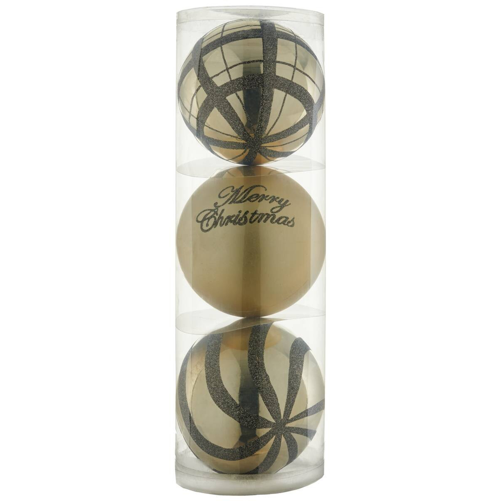 Weihnachtskugelset gold D: ca. 15 cm