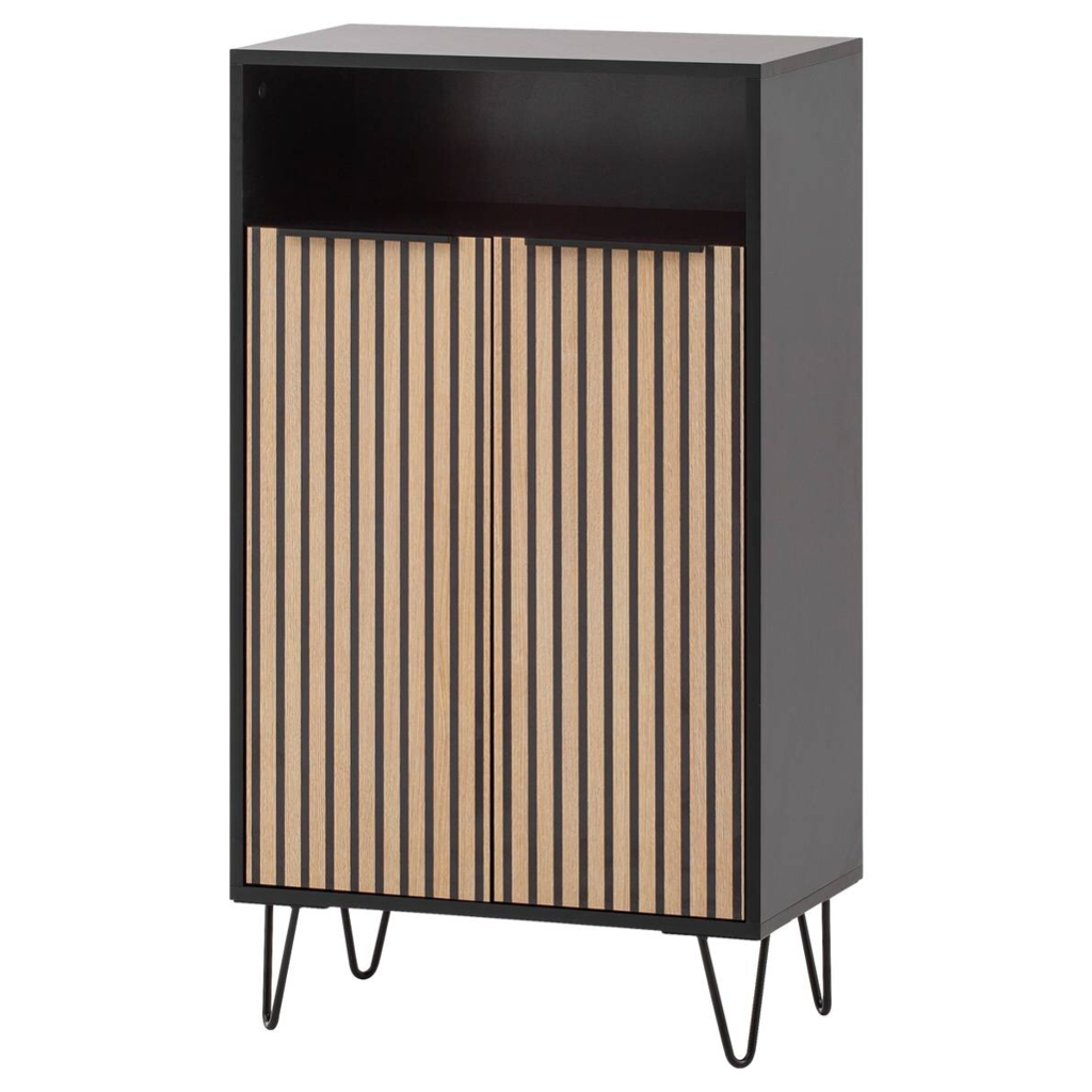 Schuhschrank Hank schwarz matt B/H/T: ca. 60,2x107,9x33,05 cm