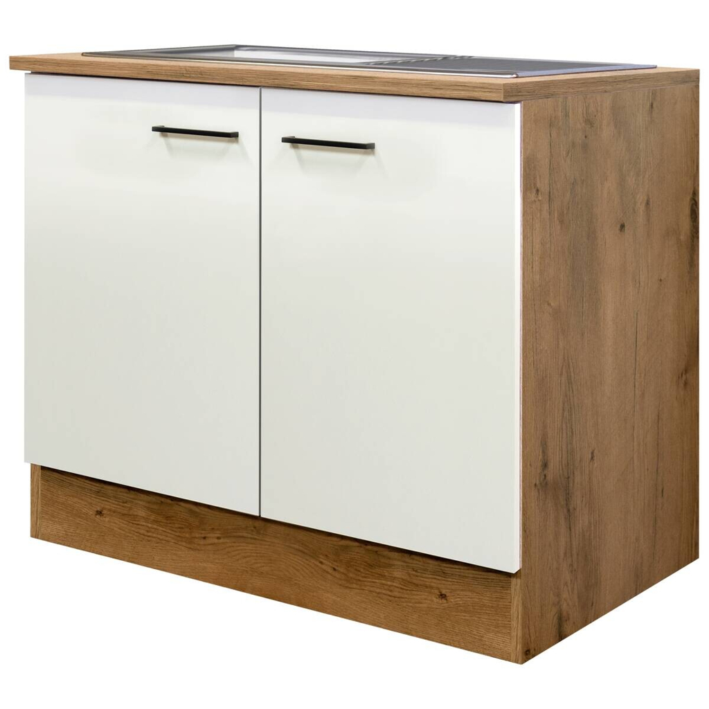 Spülenschrank Avila Magnolie matt B/H/T: ca. 100x85x60 cm