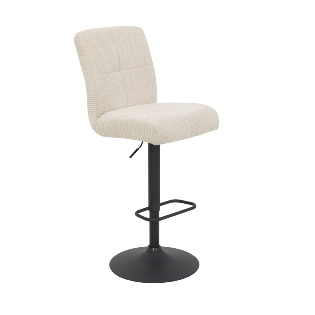 Barhocker Leni I, 2er-Set creme Microfaser B/H/T: ca. 44x124x57 cm