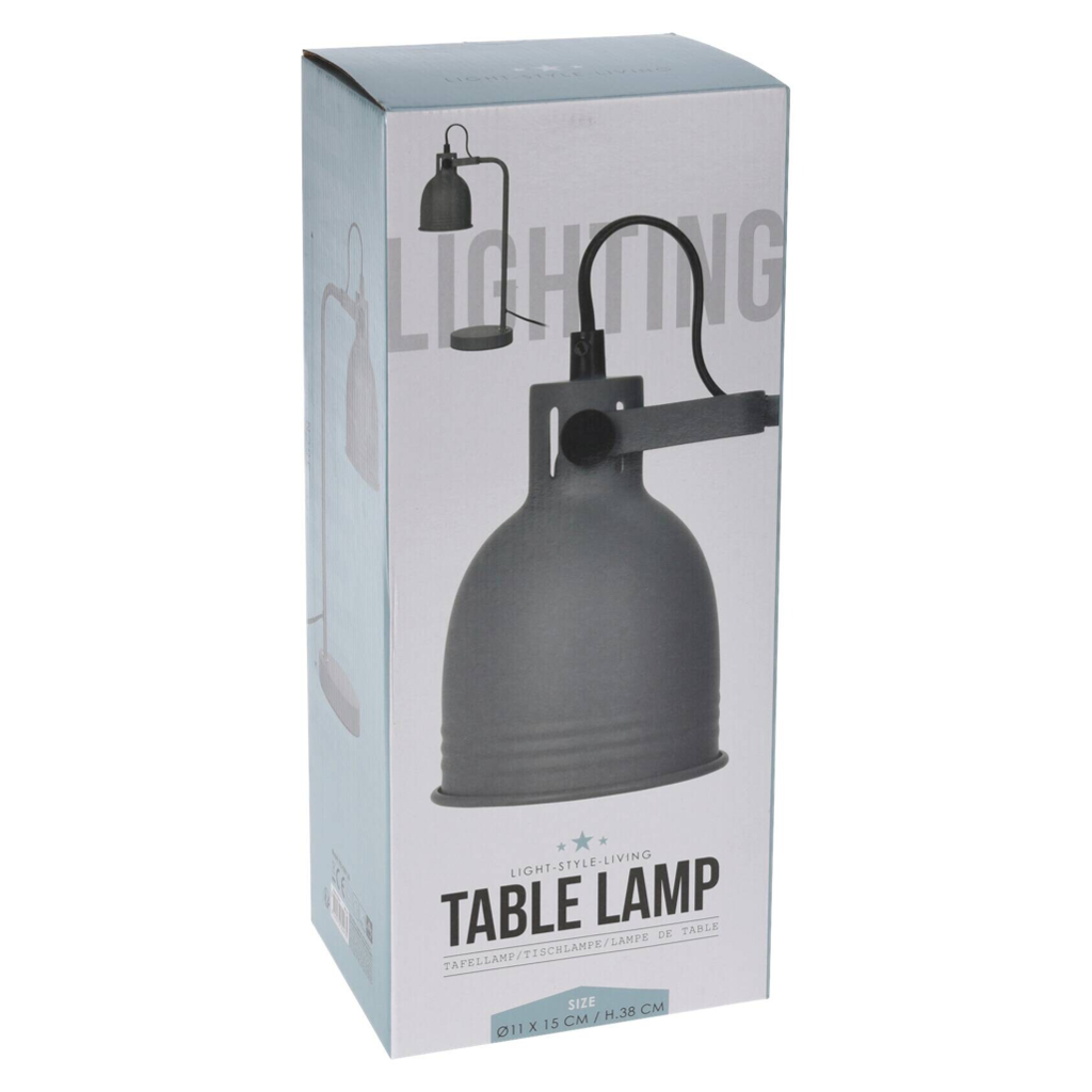 Tischlampe anthrazit Metall E14 1 Brennstellen