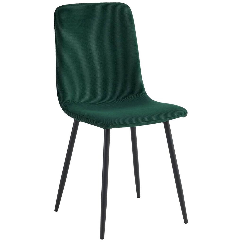 Stuhl Leipzig, 4er-Set moosgrün Microfaser B/H/T: ca. 44x92x54 cm