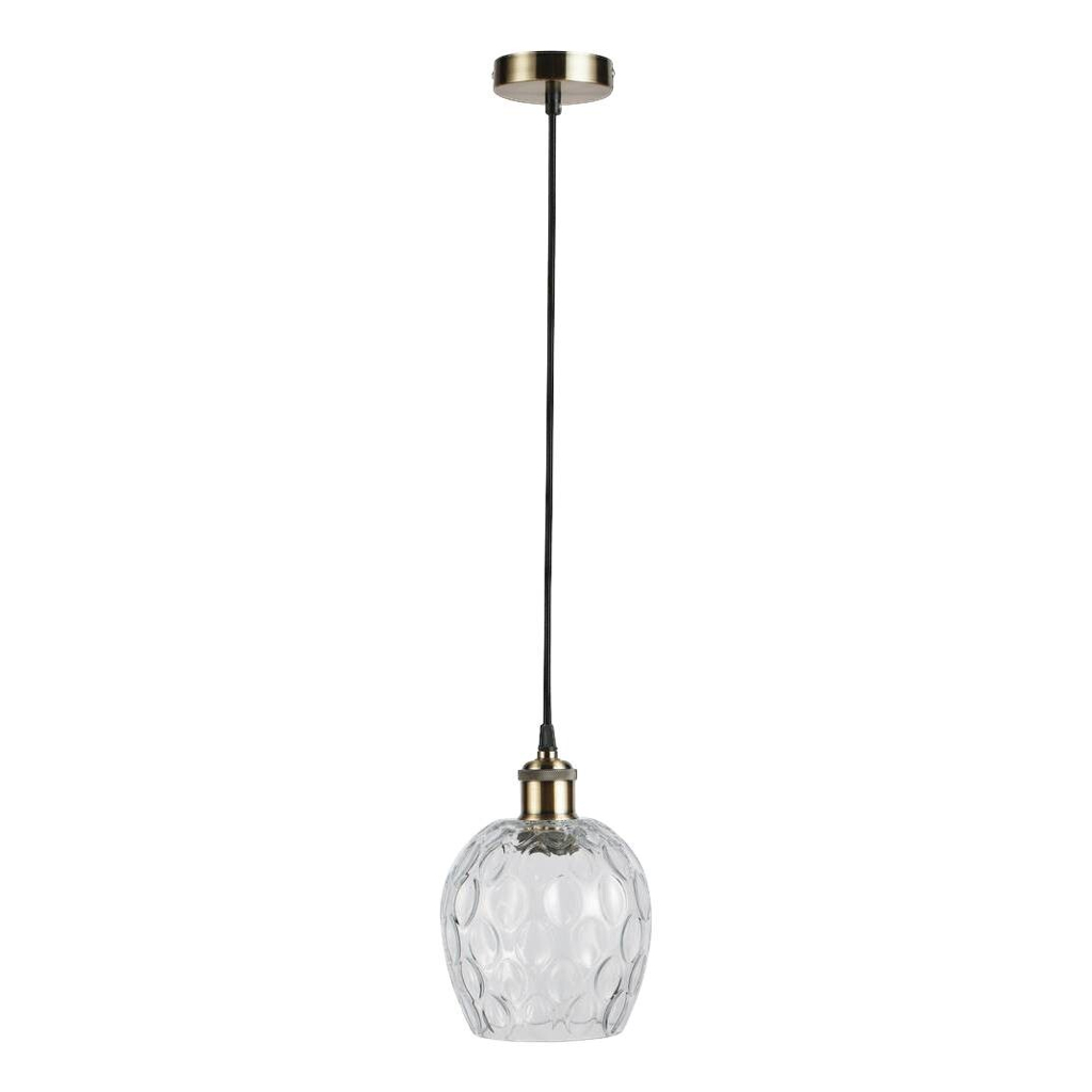 Kayoom Pendelleuchte Mono transparent Glas B/H/L: ca. 16x23x16 cm E27 1 Brennstellen