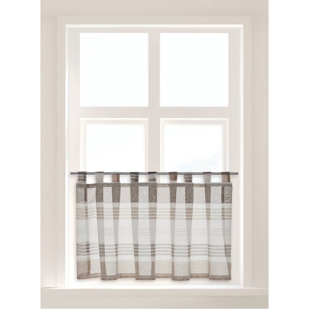 POCOline Scheibengardine Havana braun B/L: ca. 140x50 cm