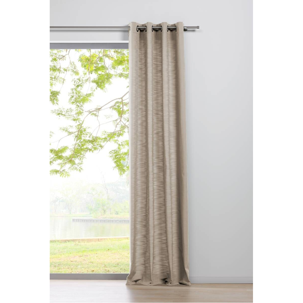 Ösenvorhang 2er Pack Balance beige B/L: ca. 135x245 cm