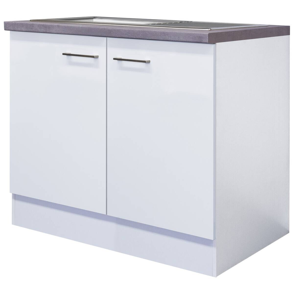 Spülenschrank Vita weiß matt B/H/T: ca. 100x86x60 cm