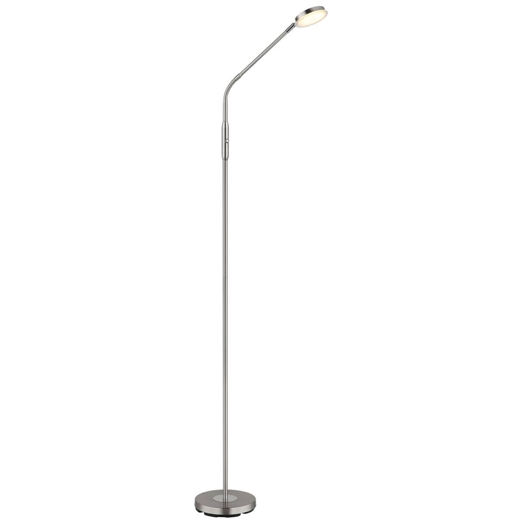 GLOBO Stehlampe nickel matt Metall B/H/L: ca. 20x173x52 cm 1 Brennstellen