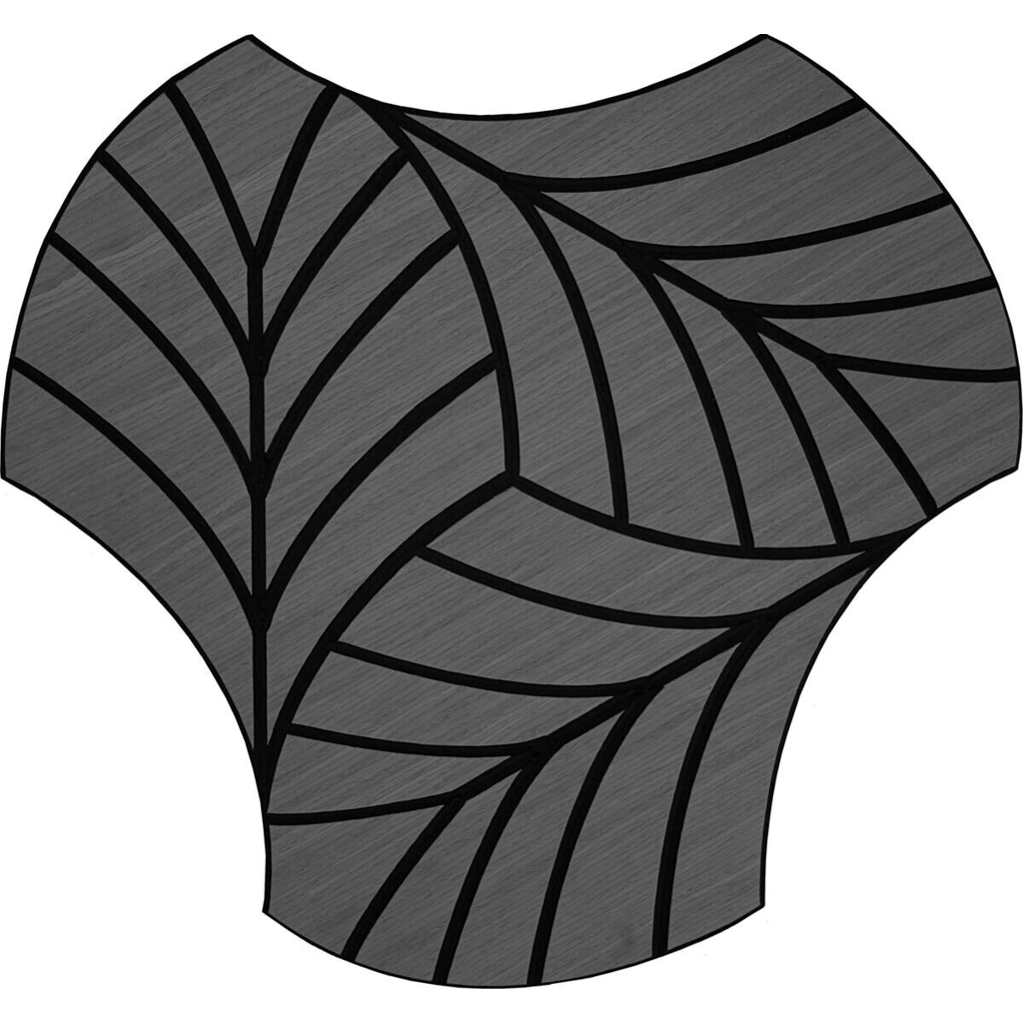 Wandpaneel grau B/H: ca. 64x60 cm