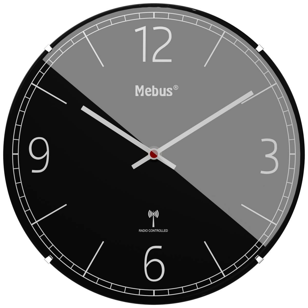 Mebus Wanduhr schwarz D: ca. 30 cm