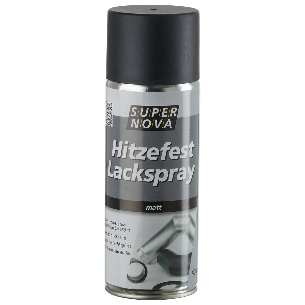 Super-Nova Lackspray Hitzefest schwarz matt ca. 0,4 l