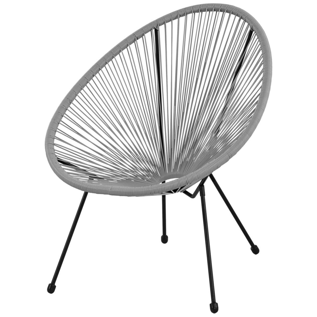 POCOline Gartenstuhl Acapulco grau Stahlrohr B/H/L: ca. 73x84x76 cm