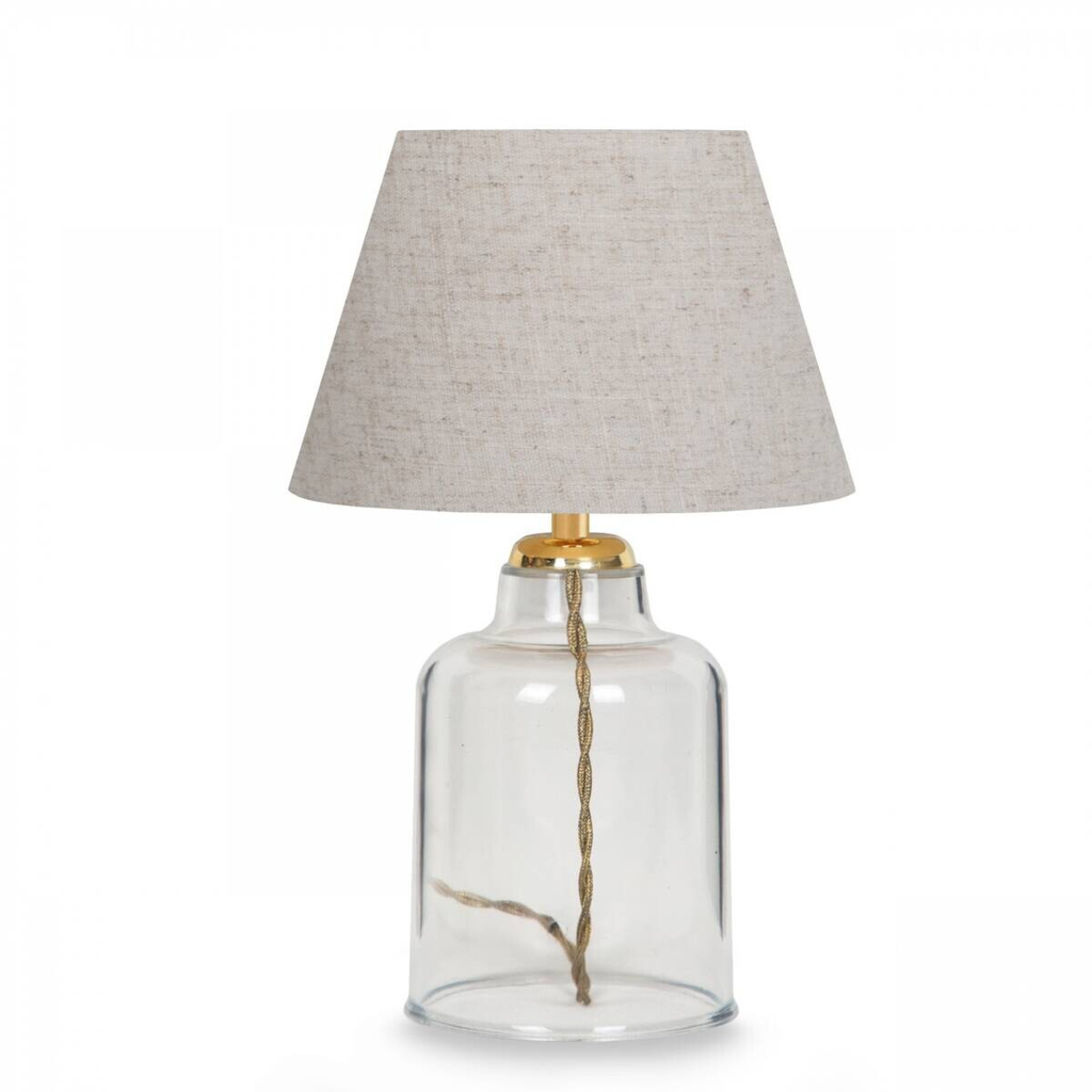 Opviq Tischleuchte creme PVC B/H/L: ca. 22x30x22 cm E27 1 Brennstellen